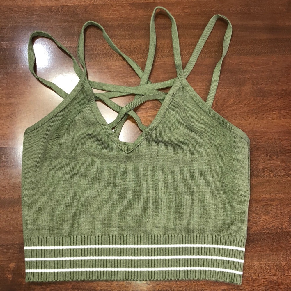 Green crop top from urban outifitters
